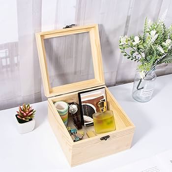 小物・アクセサリー M&M custom performance WOODECO BOX SET Personalized Wooden Box with Hinged Lid Custom Keepsake Box